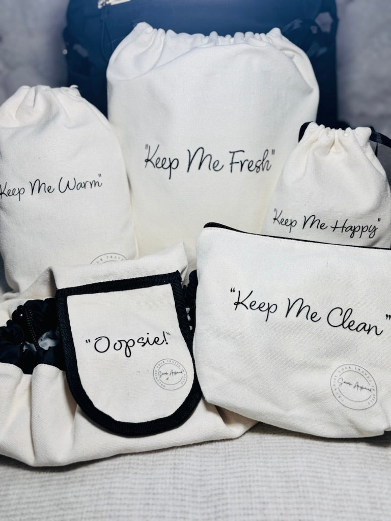 Packing Cubes – Baby – Set of 3 Daily + Bag Organisers – Cream