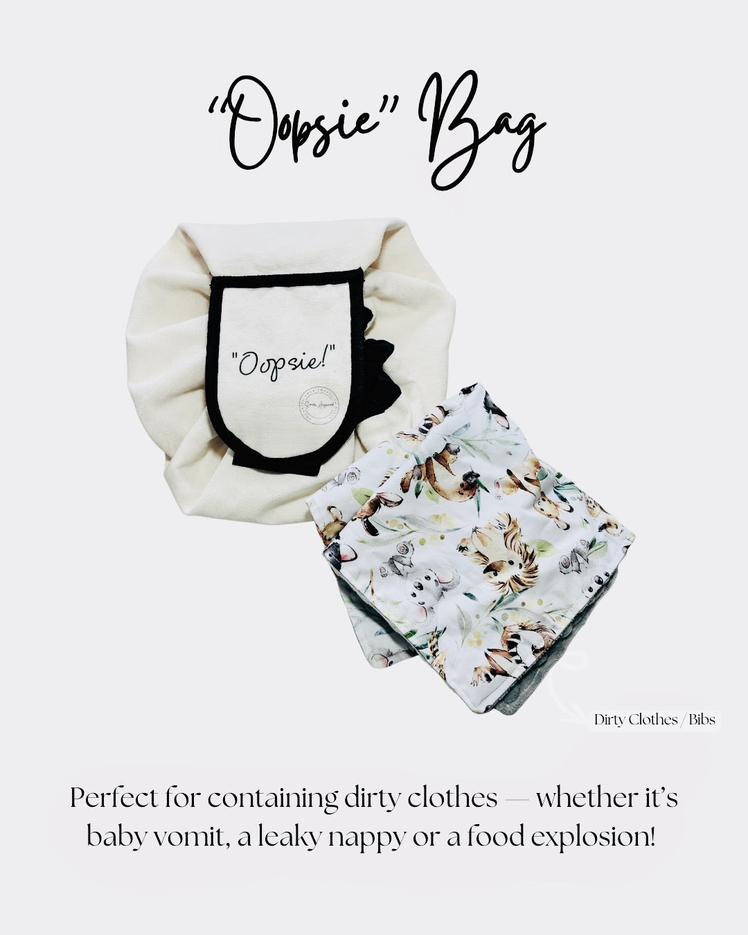 Nappy Bag Organisers - Baby - "Keep Me" Set - Cream