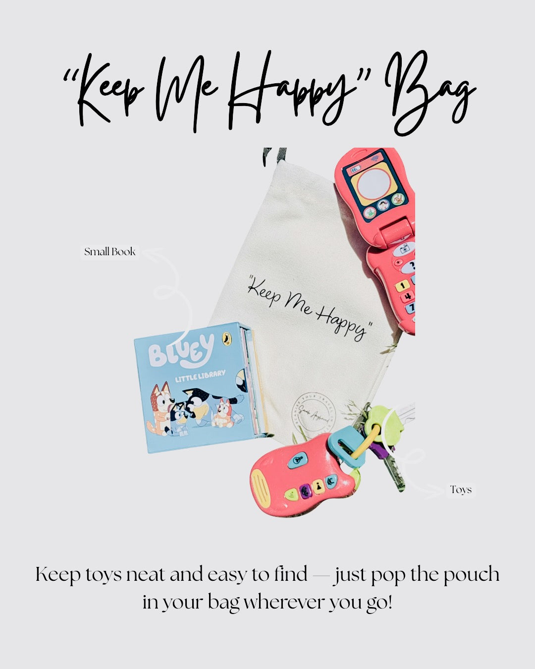 Nappy Bag Organisers - Baby - "Keep Me" Set - Cream