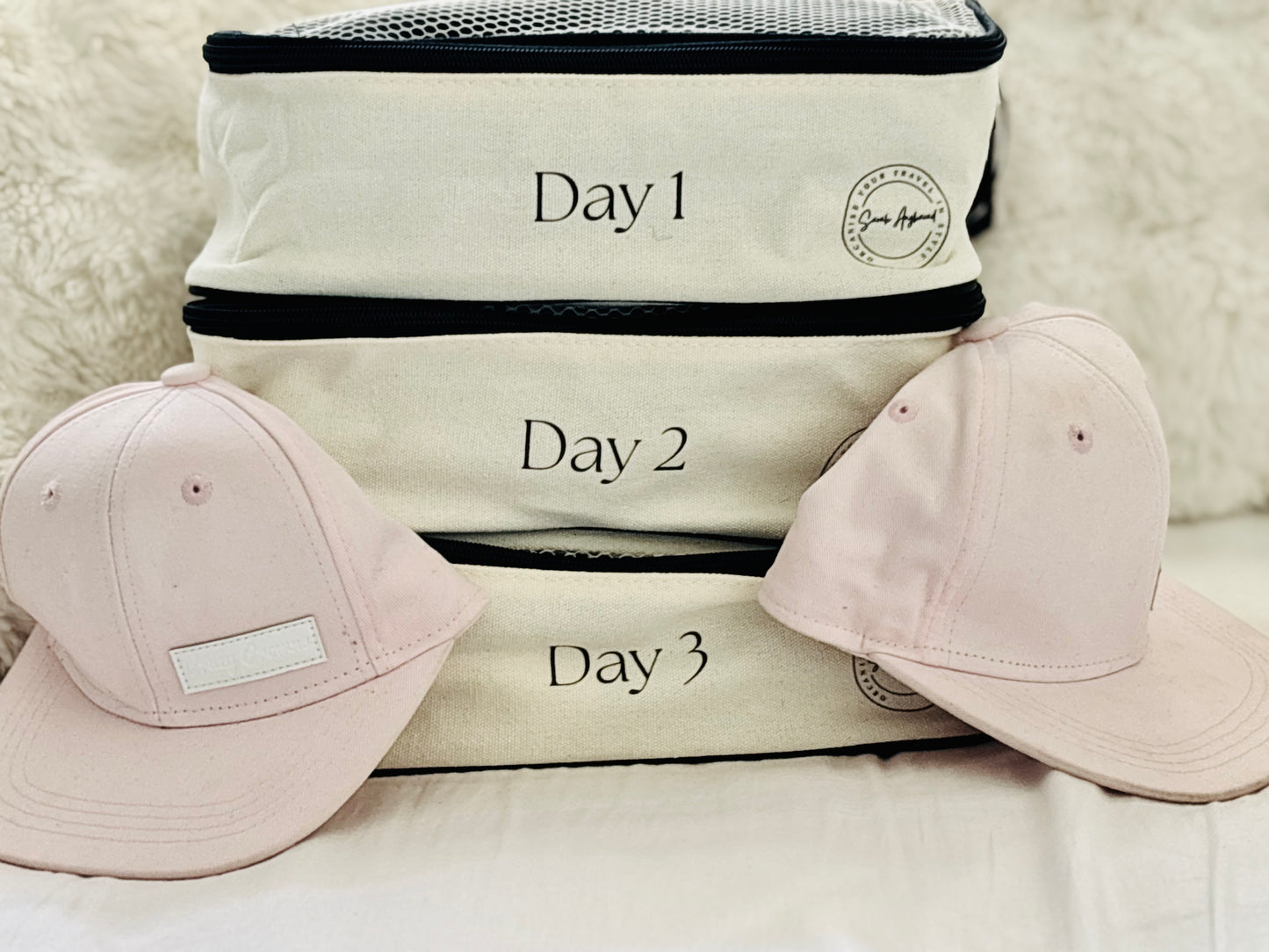Packing Cubes - Kids - Set of 3 Daily - Cream
