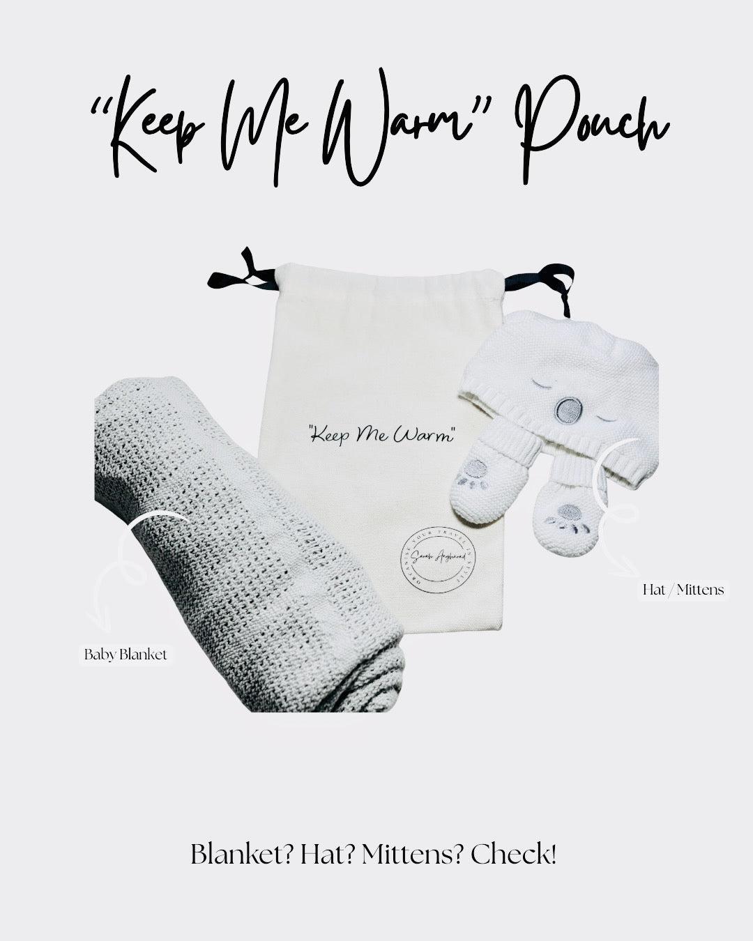 Nappy Bag Organisers - Baby - "Keep Me" Set - Cream