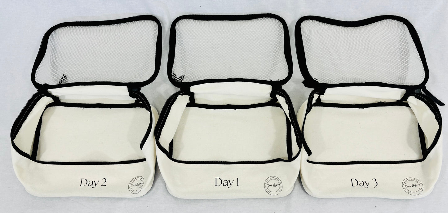 Packing Cubes - Kids - Set of 3 Daily - Cream