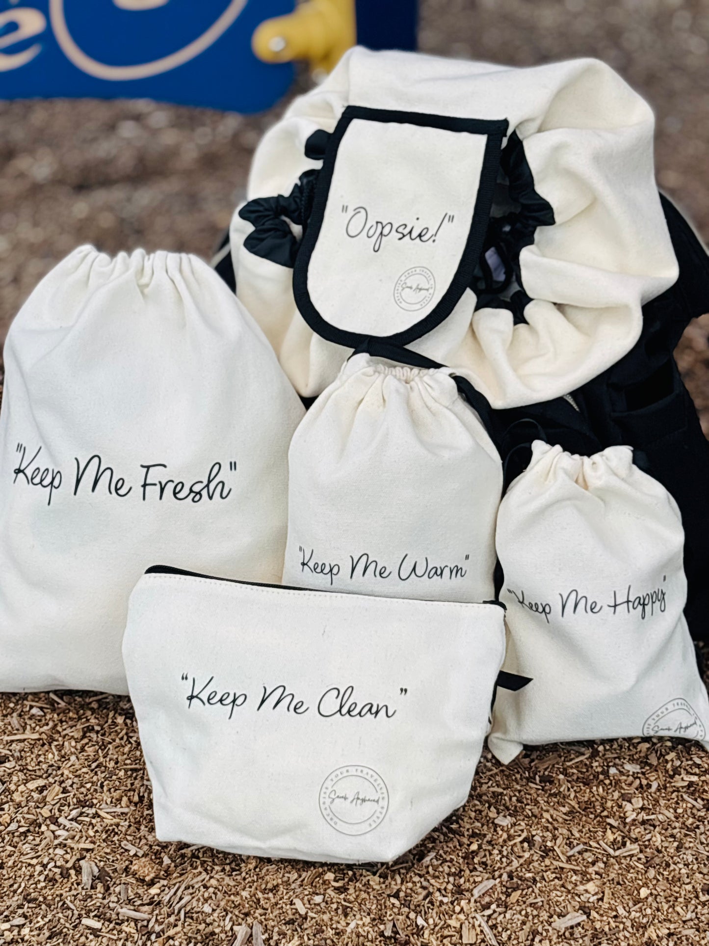 Nappy Bag Organisers - Baby - "Keep Me" Set - Cream