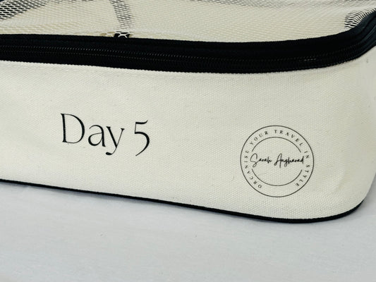 Daily Travel Packing Cubes - Close View - Cream Beige Colour