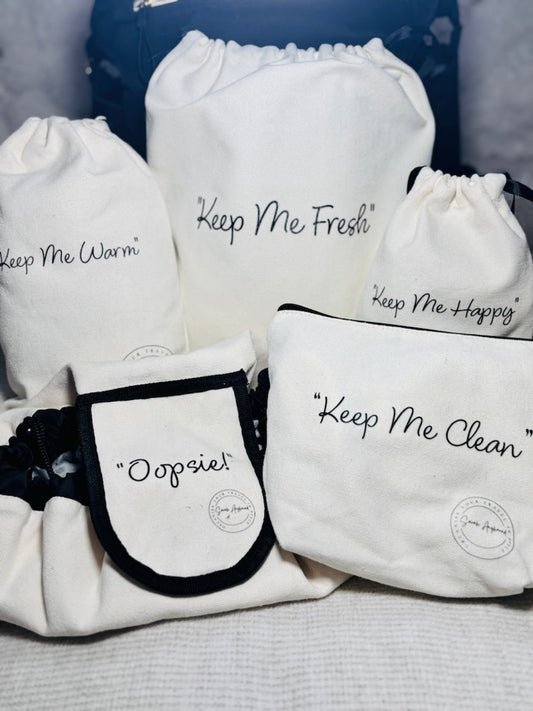 Nappy Bag Organisers - Baby - "Keep Me" Set - Cream